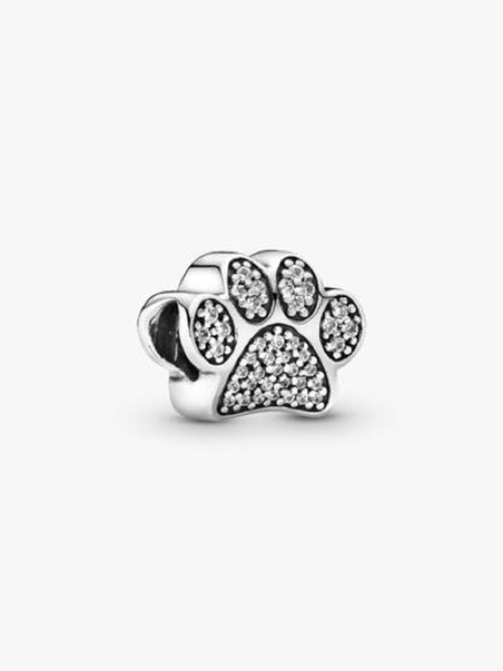 Pandora Sparkling Paw Print Charm Sterling silver